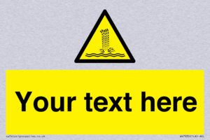 Custom warning artificial waterfall